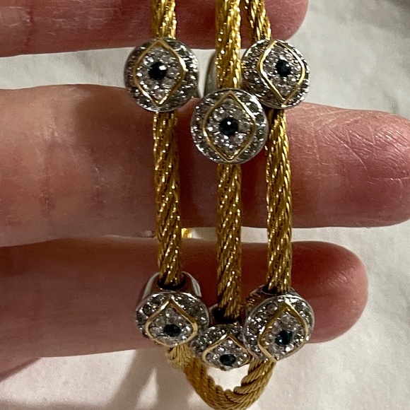 Cable/Rope Bangle with Evil Eye - Picture 4 of 15